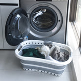 Collapsible Laundry Basket Foldable Space-Saving Design with Carry Handles 67L