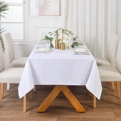 Waterproof Tablecloth: Dining & Outdoor Parties | White, 55"x79"