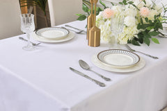 Waterproof Tablecloth: Dining & Outdoor Parties | White, 55"x79"