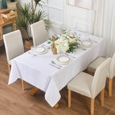 Waterproof Tablecloth: Dining & Outdoor Parties | White, 55"x79"