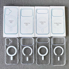 MillPrice Clear Magnetic Case for iPhone 17 Series – Slim Shockproof Protection with Tempered Glass