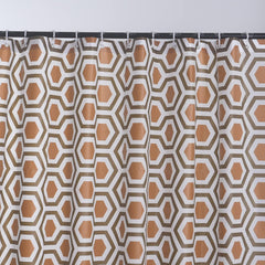 Waterproof Shower Curtain - Machine Washable, Stitched Steel Eyelets, Includes 12 Hooks