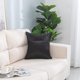 Crushed Velvet Panel Faux Satin Silk Cushion Covers - Soft, Durable, & Stylish - Pack of 2