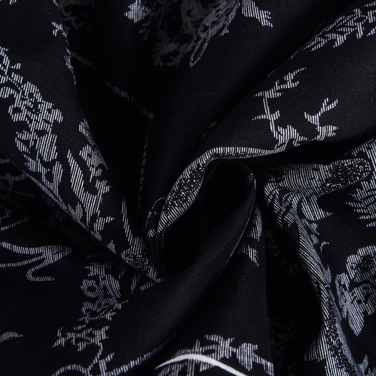 4 Piece Luxury Microfibre Bedding-Royal Noir Floral Duvet Covers Set