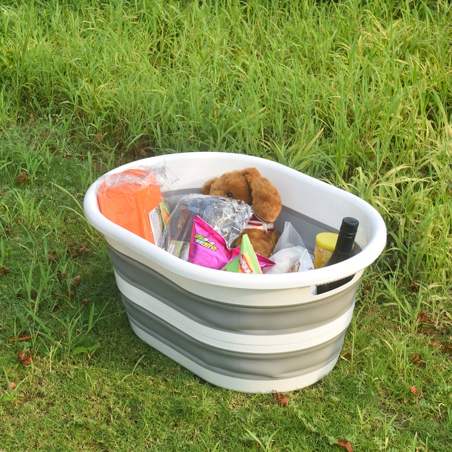 Collapsible Laundry Basket Foldable Space-Saving Design with Carry Handles 67L