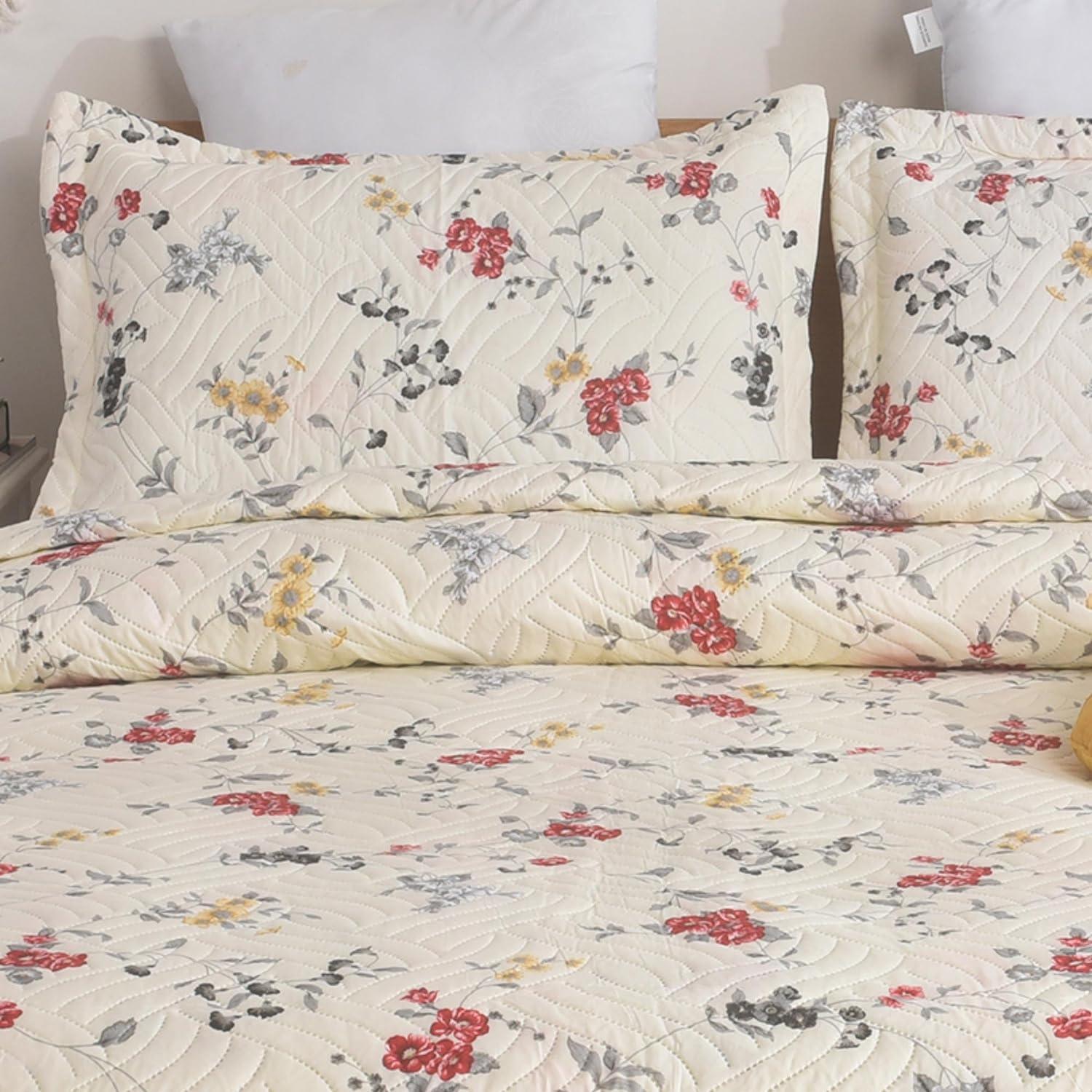 3-Piece Reversible Quilted Bedspread Set (220x240cm)