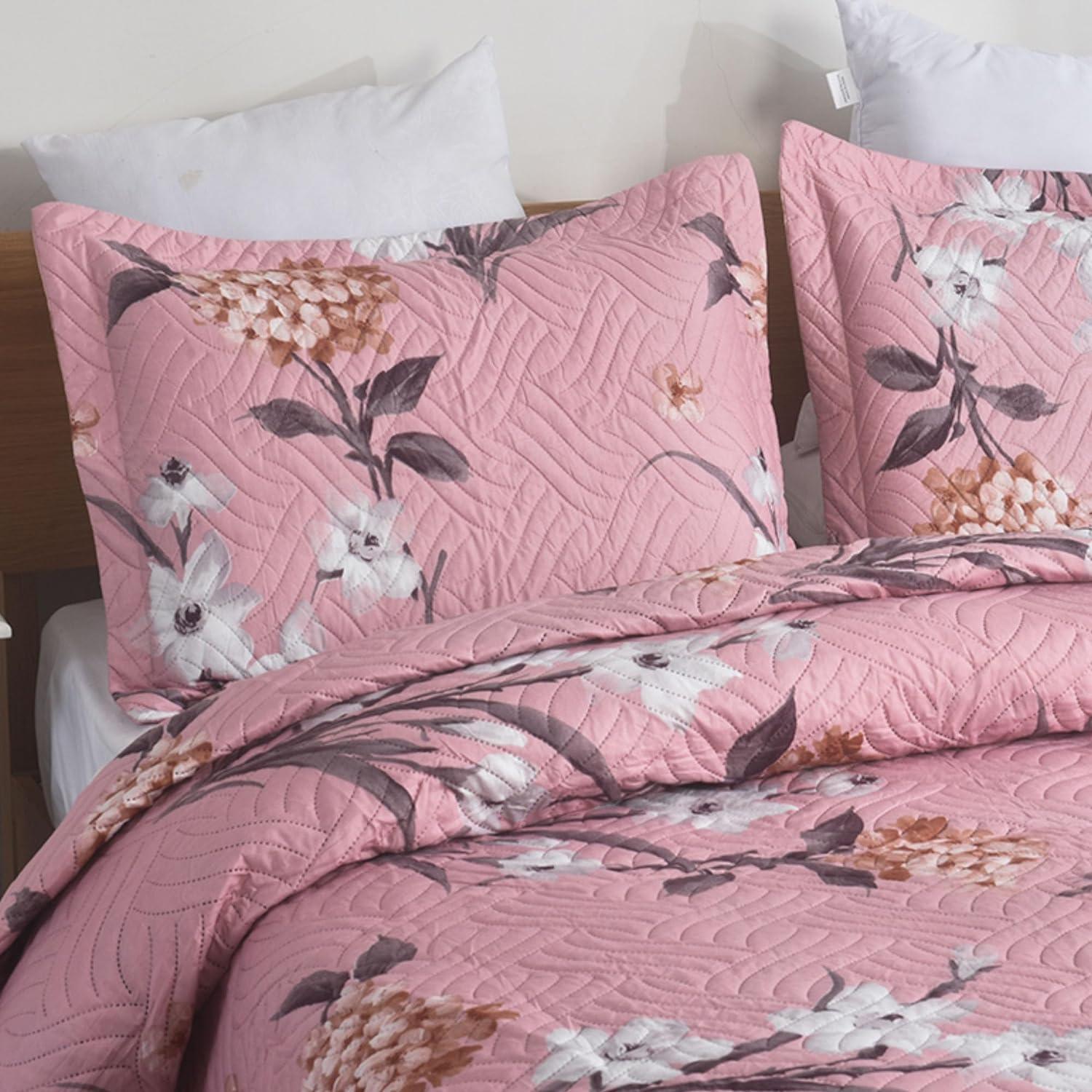 3-Piece Reversible Quilted Bedspread Set (220x240cm)