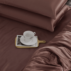 3PCS Satin Duvet Cover Set - Luxurious Hypoallergenic All-Season Bedding