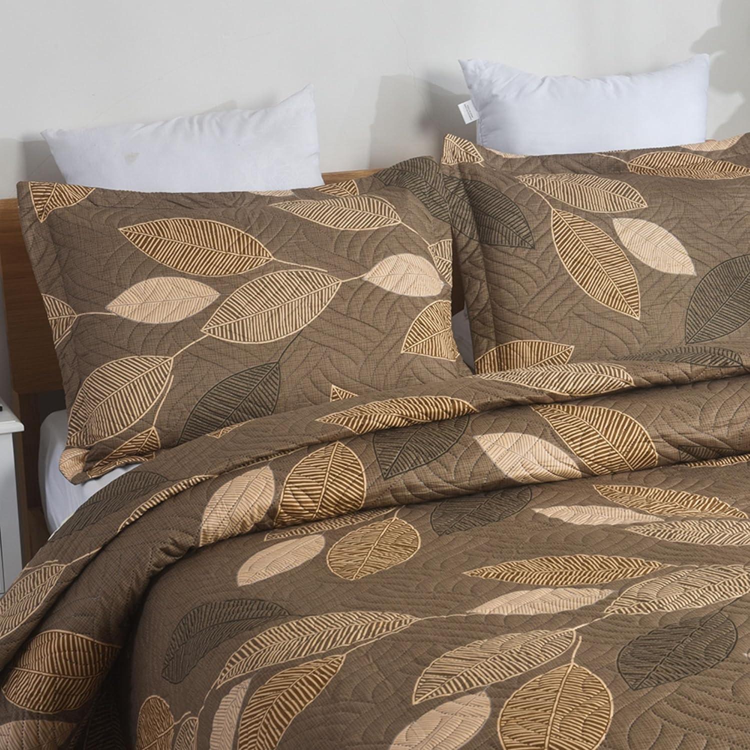 3-Piece Reversible Quilted Bedspread Set (220x240cm)