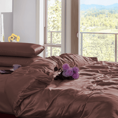 3PCS Satin Duvet Cover Set - Luxurious Hypoallergenic All-Season Bedding