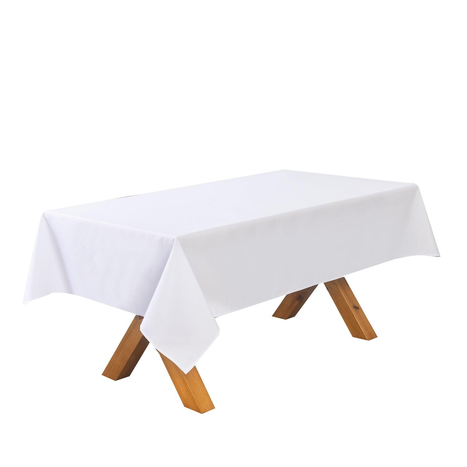 Waterproof Tablecloth: Dining & Outdoor Parties | White, 55"x79"