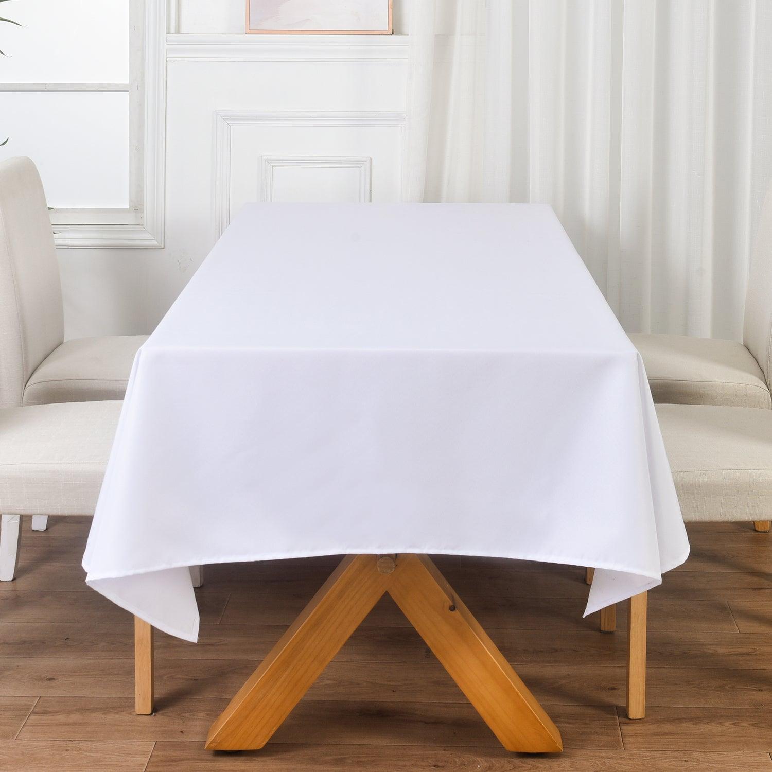 Waterproof Tablecloth: Dining & Outdoor Parties | White, 55"x79"