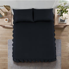 Extra Deep Frilled Valance Fitted Bed Sheet - Machine Washable