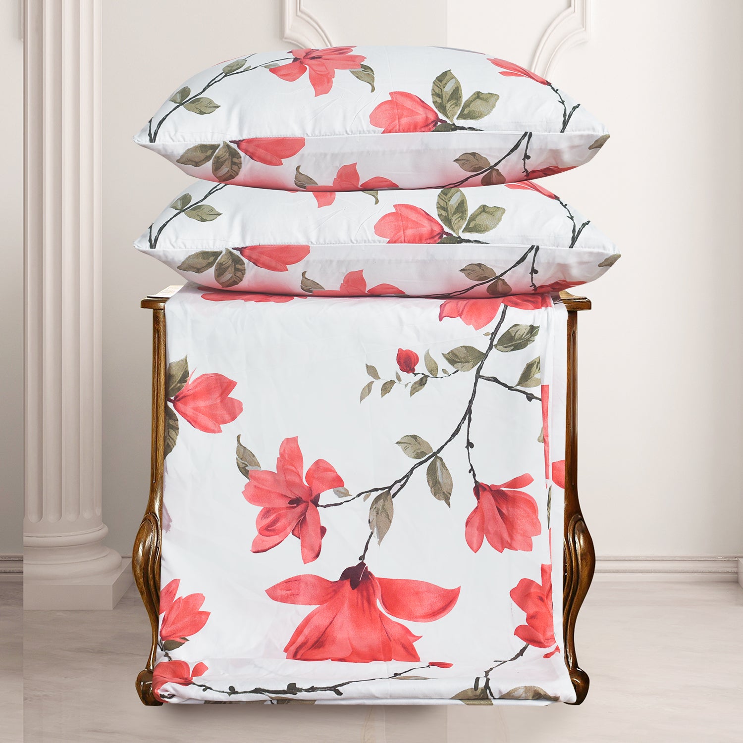 Obsidian Marble Luxe 4-Piece Bedding Set – Duvet Cover, Fitted Sheet & 2 Pillowcases.