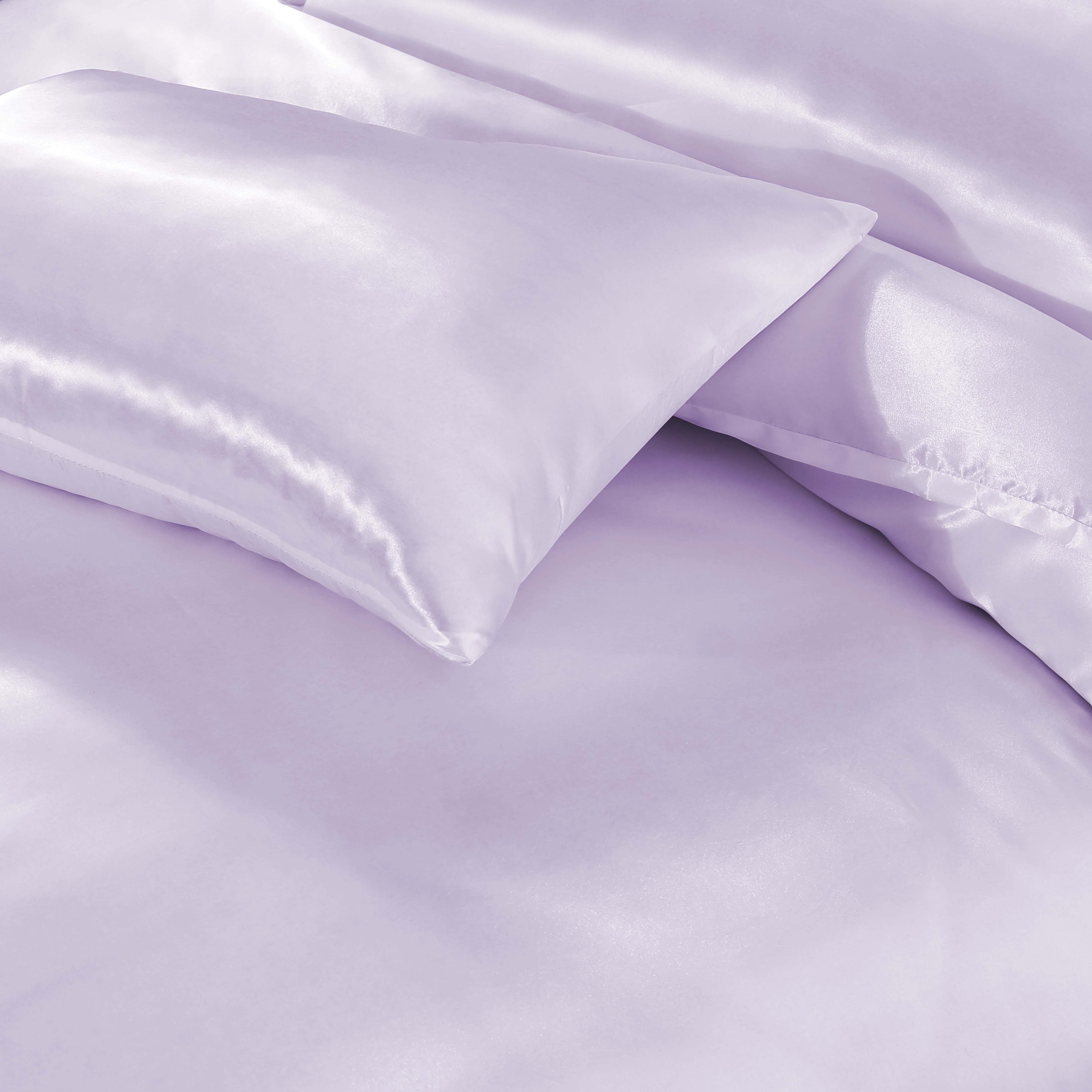 Luxury Satin Silk 6-Piece Bedding Set – Duvet Cover, Fitted Sheet & Pillowcases – Hotel-Style Soft, Elegant Bed Linen UK Sizes