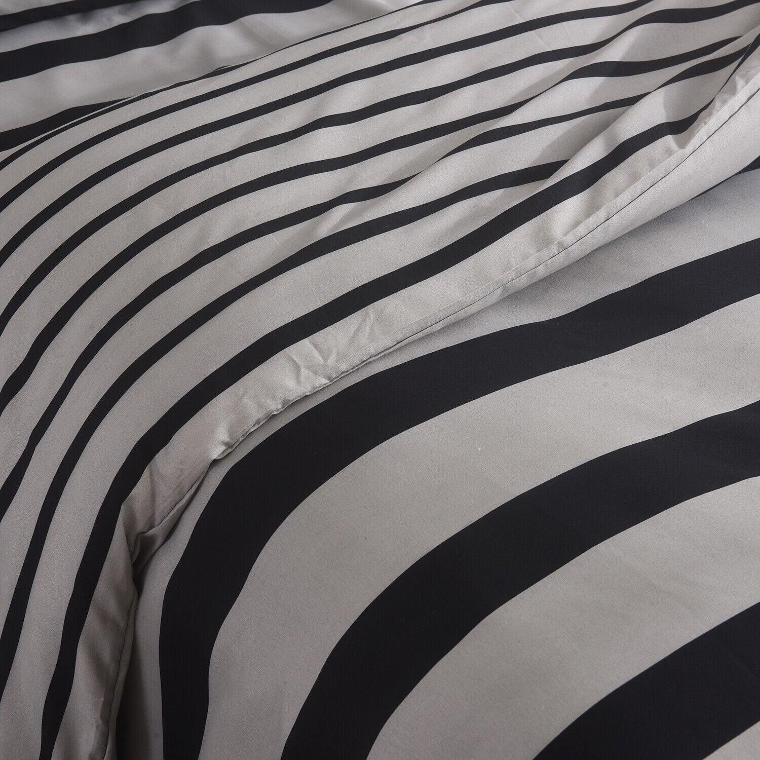 4 PCS Luxury Modern Striped Duvet Cover Set with Pillowcases ‚Äì Quilt Cover