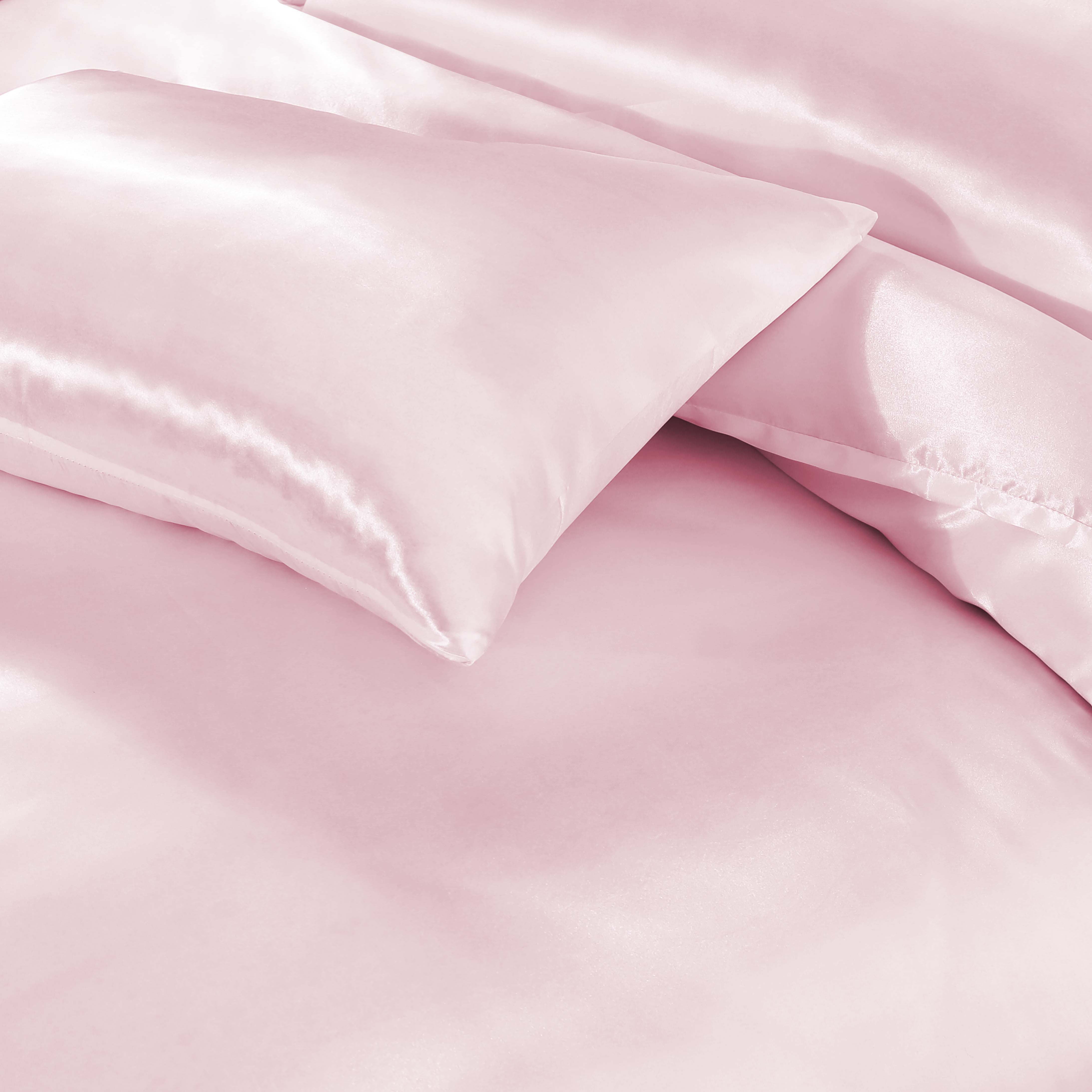 Luxury Satin Silk 6-Piece Bedding Set – Duvet Cover, Fitted Sheet & Pillowcases – Hotel-Style Soft, Elegant Bed Linen UK Sizes