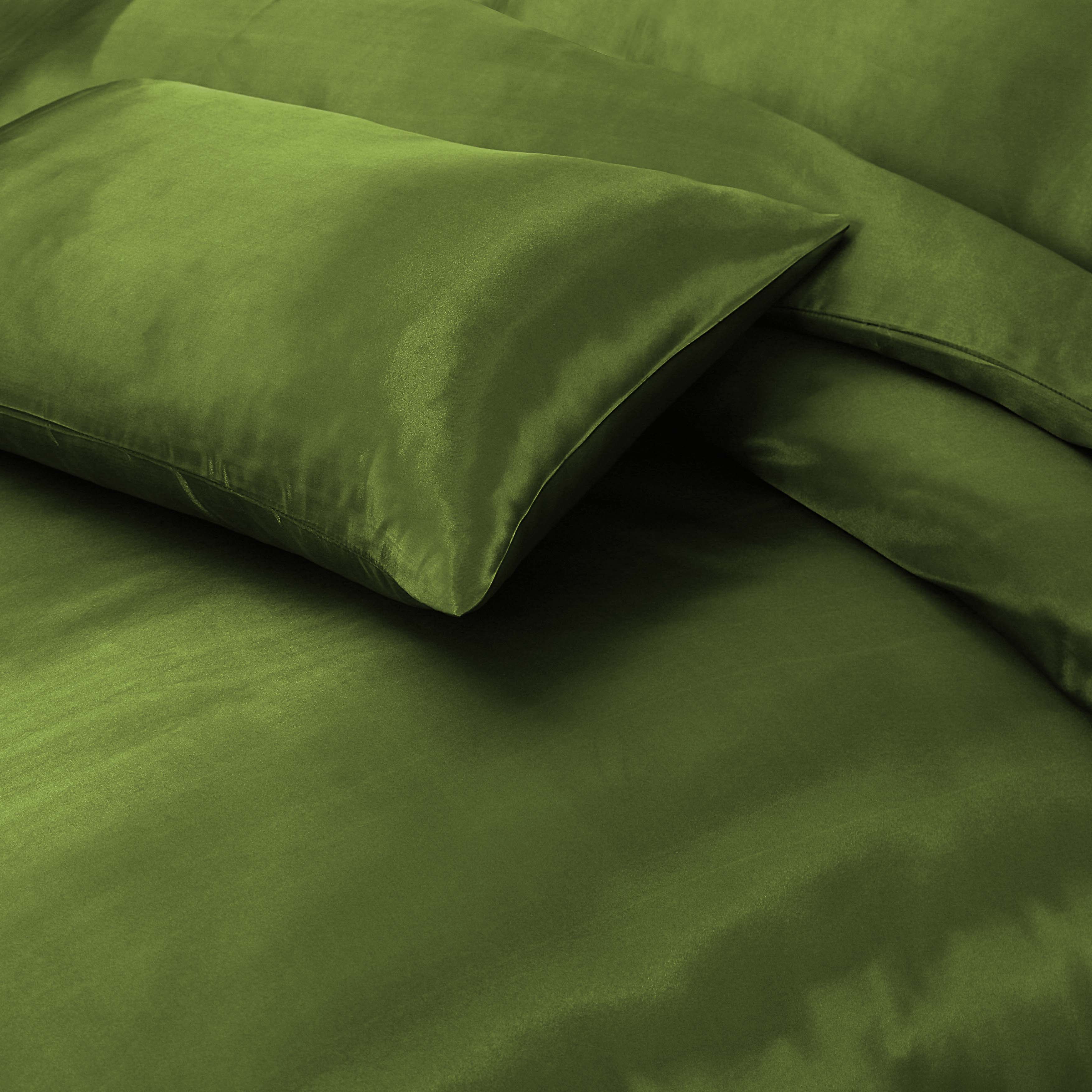 Luxury Satin Silk 6-Piece Bedding Set – Duvet Cover, Fitted Sheet & Pillowcases – Hotel-Style Soft, Elegant Bed Linen UK Sizes