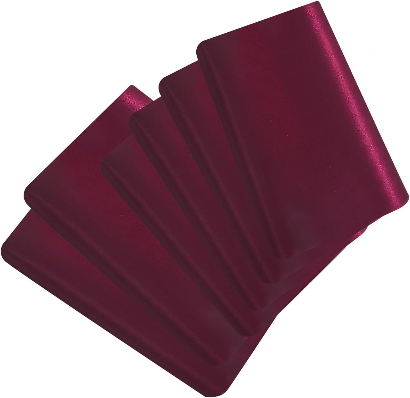 6PC Burgundy Satin Bedding Set ‚Äì Duvet, Fitted Sheet & Pillow Covers