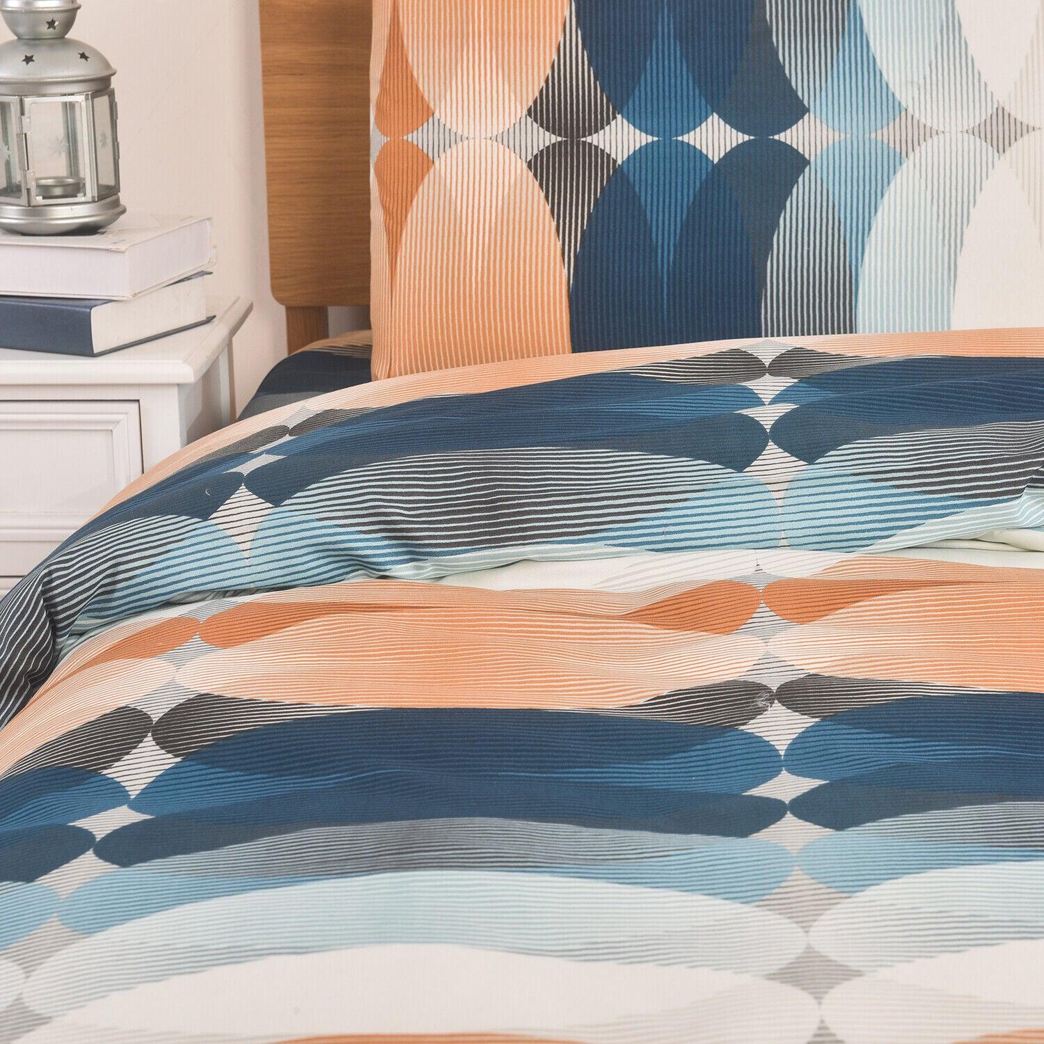 Luxury 4 Piece Duvet Covers Set-Scandi Geo Breeze Quilt Cover