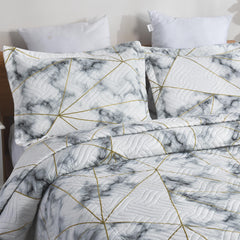 Luxury 3 Piece Bedding Set – Soft Microfibre Bedspread with Pillowcases | Lightweight & Cosy Bedspread-Milan