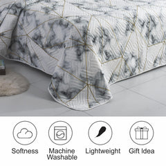 Luxury 3 Piece Bedding Set – Soft Microfibre Bedspread with Pillowcases | Lightweight & Cosy Bedspread-Milan