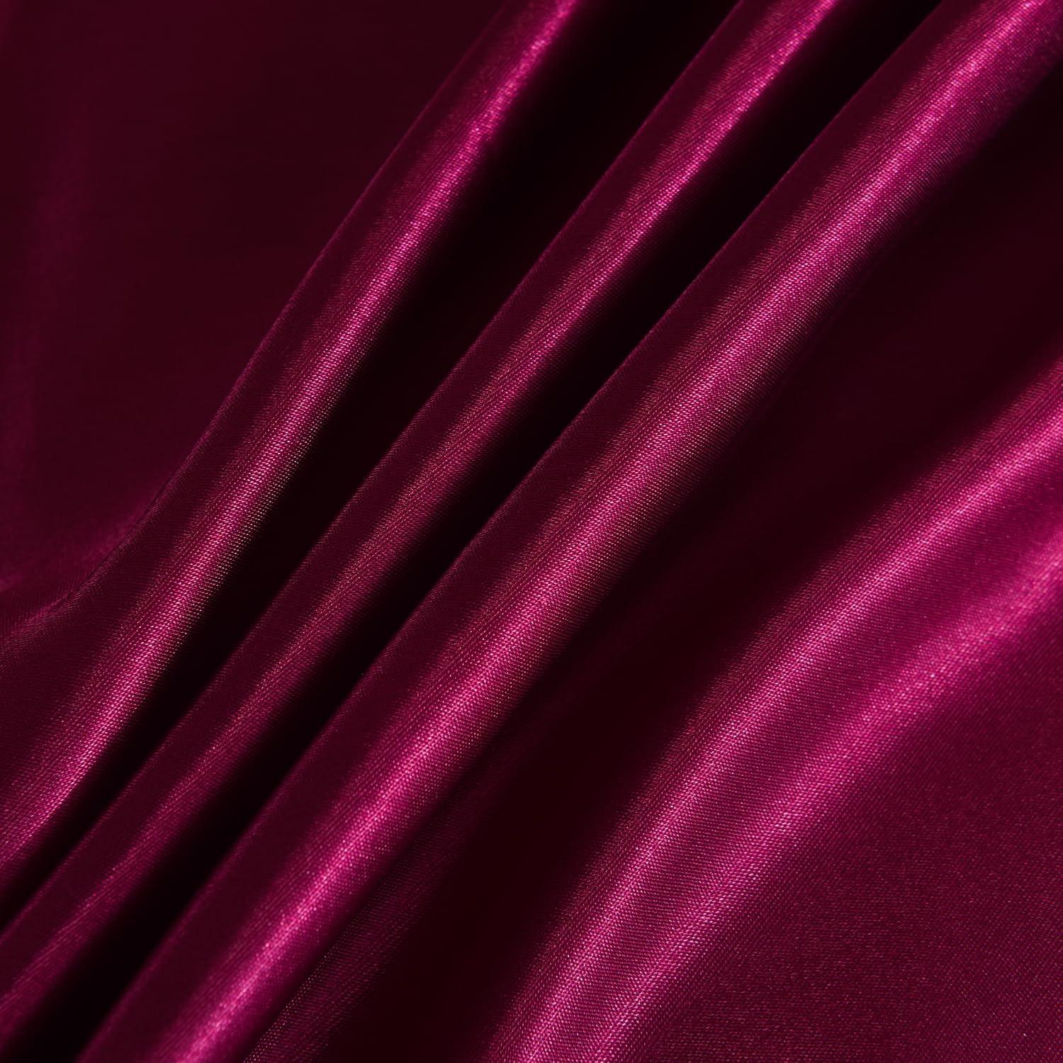 6PC Burgundy Satin Bedding Set ‚Äì Duvet, Fitted Sheet & Pillow Covers