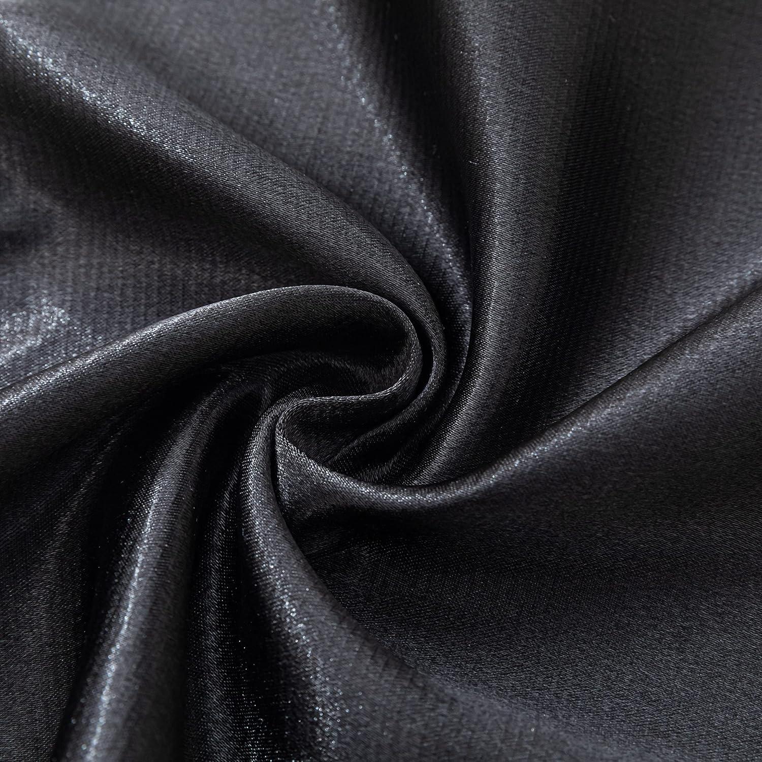 Crushed Velvet Panel Faux Satin Silk Cushion Covers - Soft, Durable, & Stylish - Pack of 2