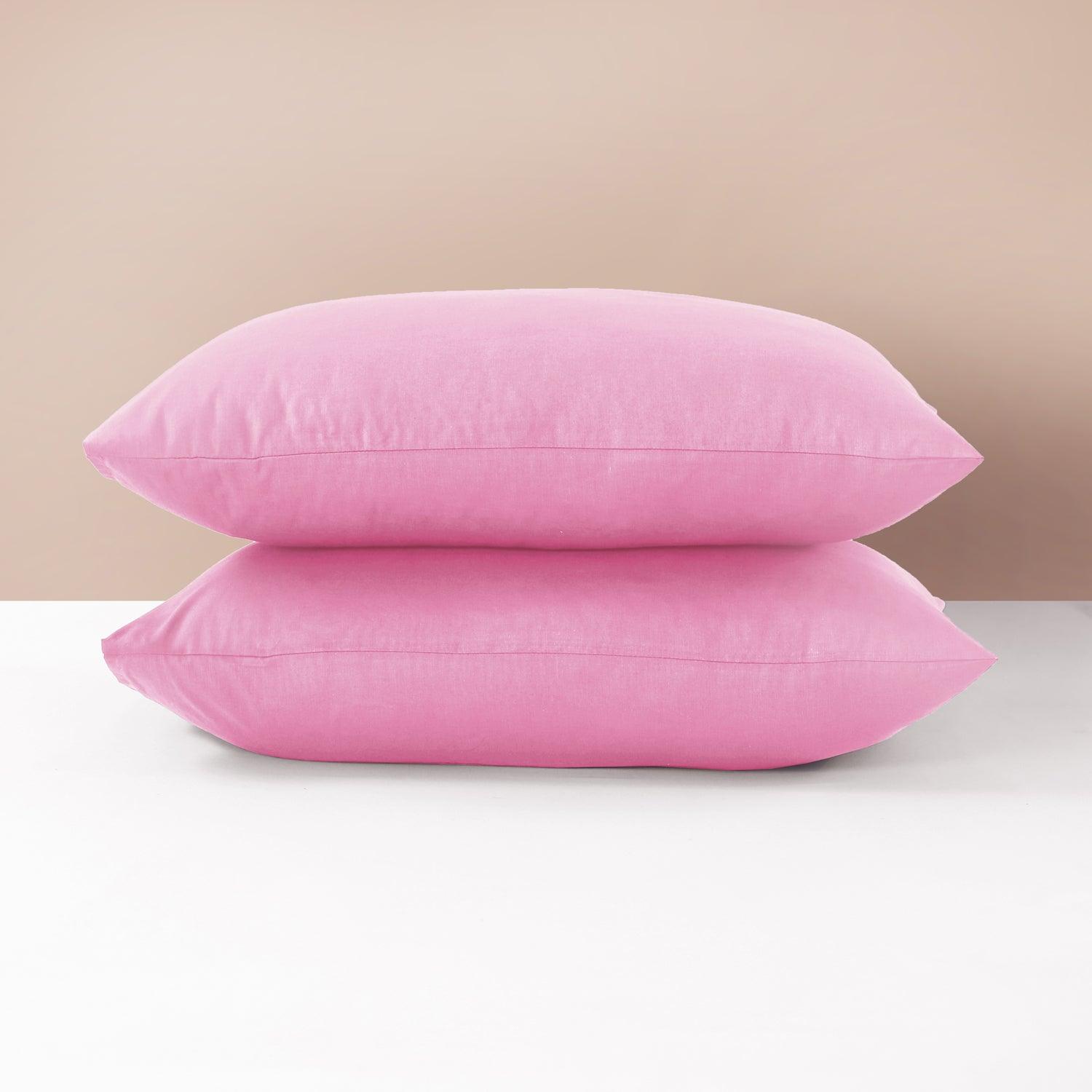 Pack of 2 Housewife Pillowcase 50 x 75 cm - Premium Quality, Soft and Durable