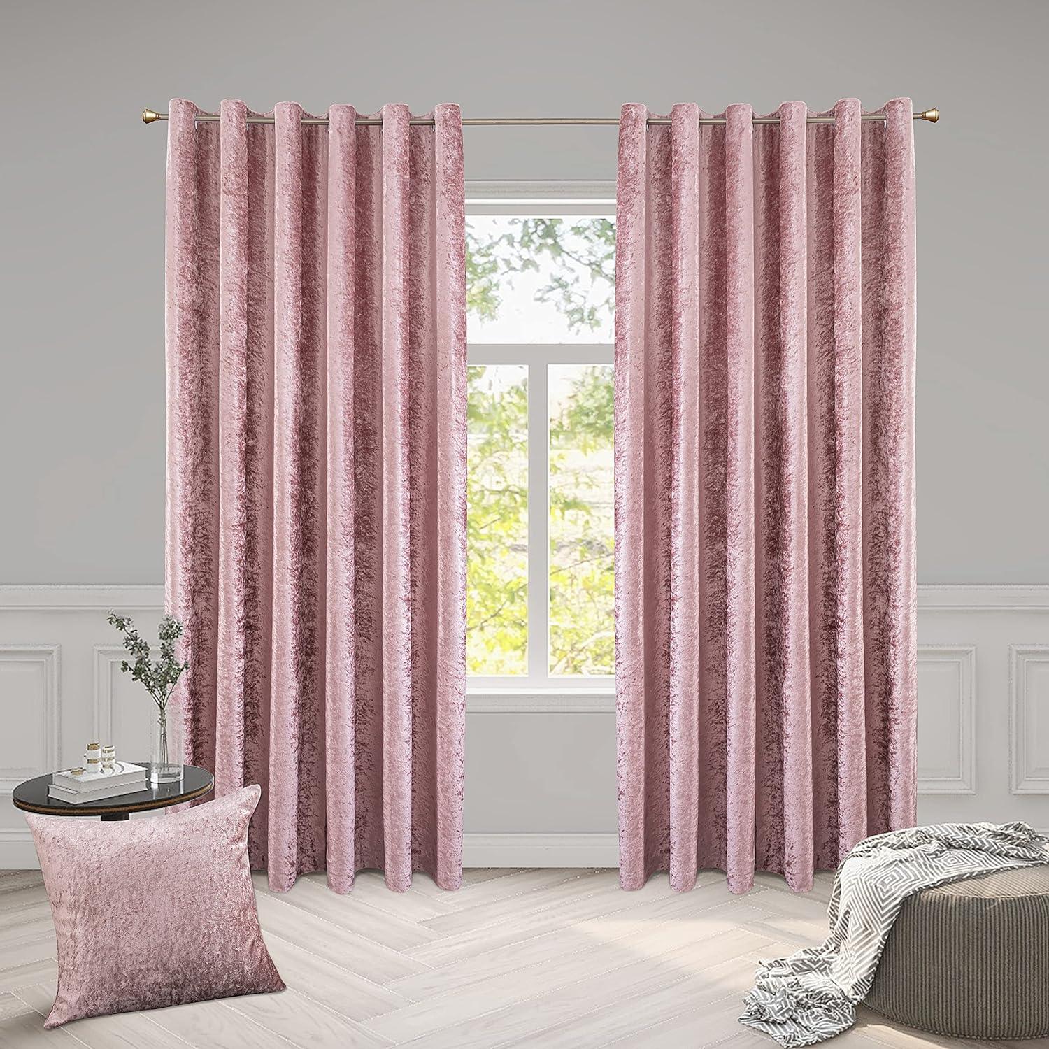 Luxury Crushed Velvet Curtains - for Bedroom, Living Room, Kitchen, and Office