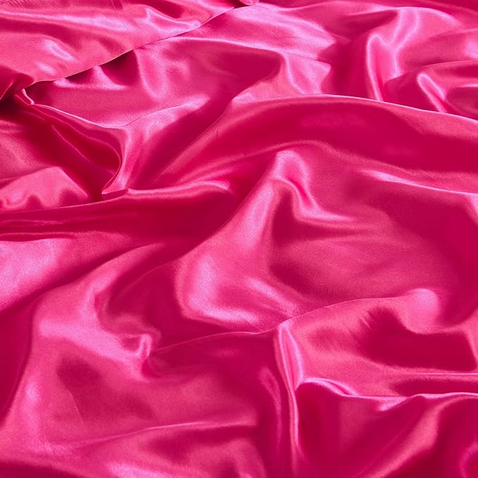 Luxury Satin Silk 6-Piece Bedding Set – Duvet Cover, Fitted Sheet & Pillowcases – Hotel-Style Soft, Elegant Bed Linen UK Sizes