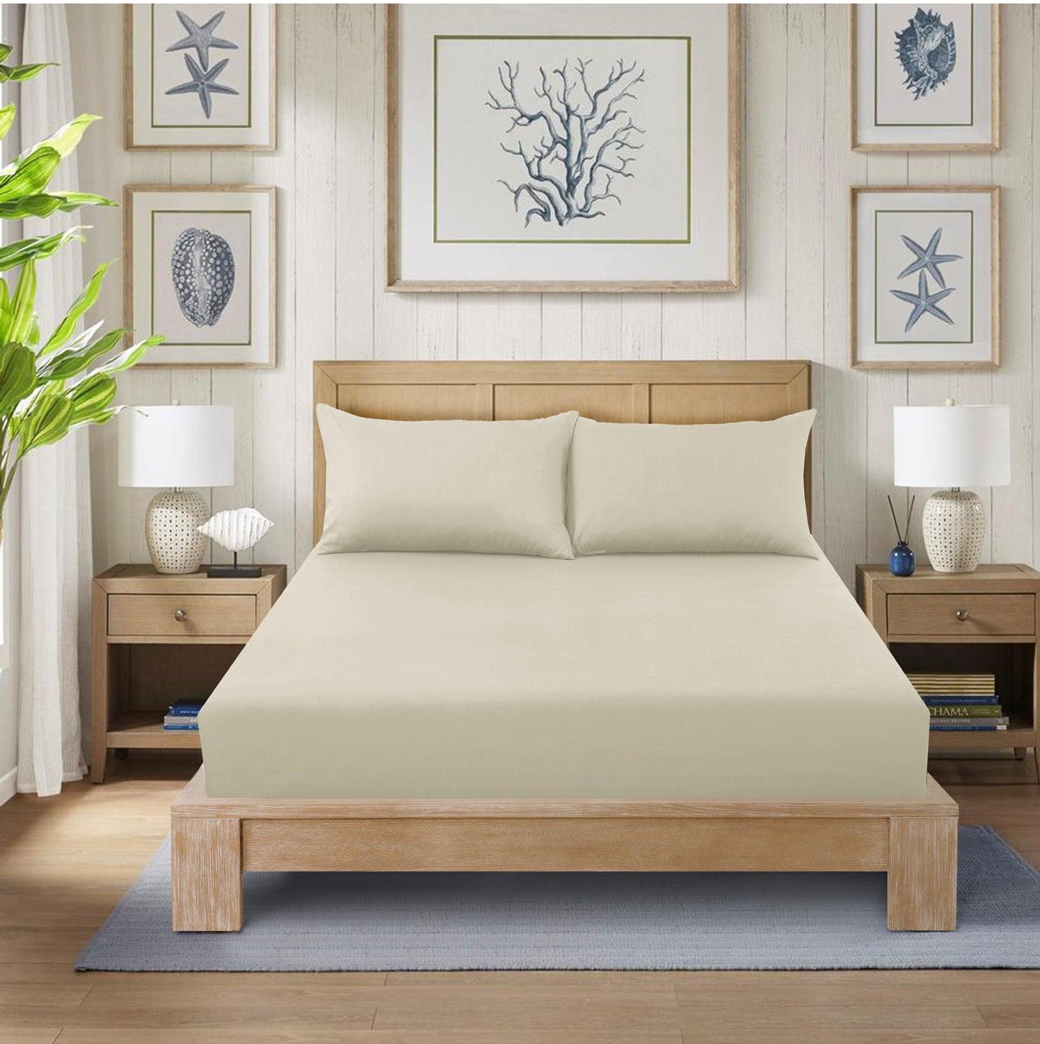 Extra Deep 25 cm Luxury Fitted Sheets - Plain Dyed, Shrinkage and Fade Resistant Bottom Sheet