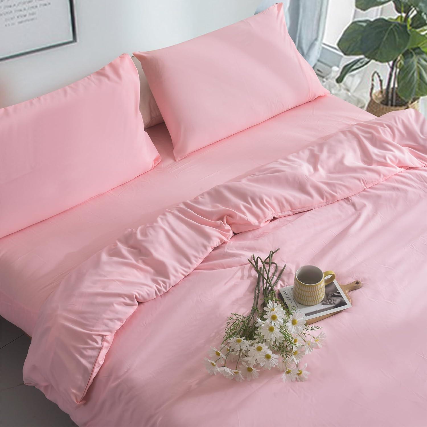 duvet cover set duvet cover pink and white