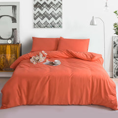 duvet cover set orange 
