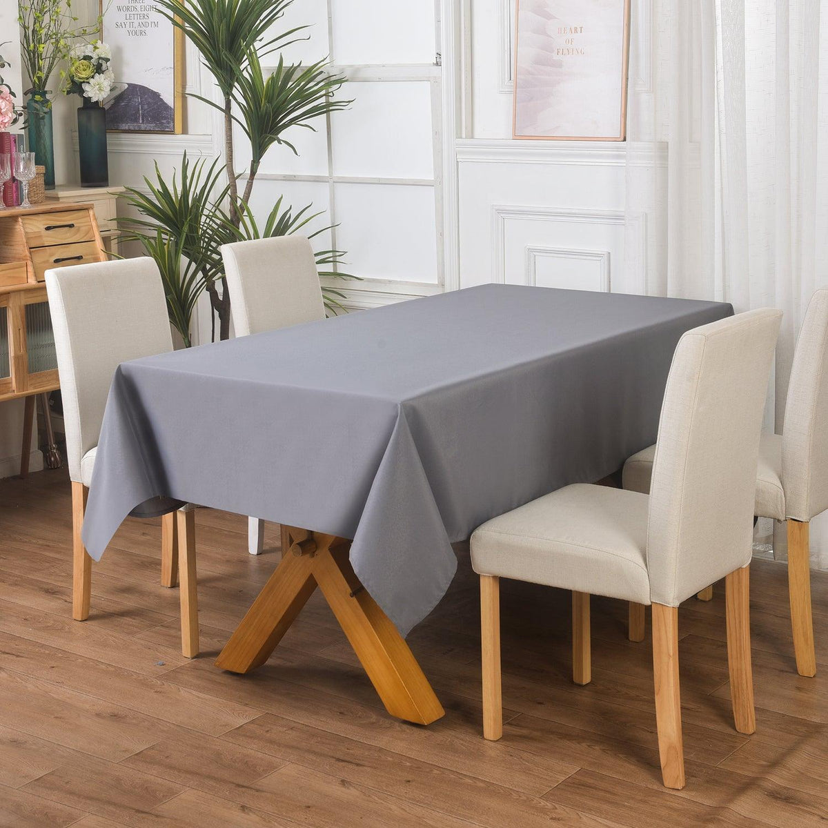 Waterproof Tablecloth: Dining & Outdoor Parties | White, 55"x79"